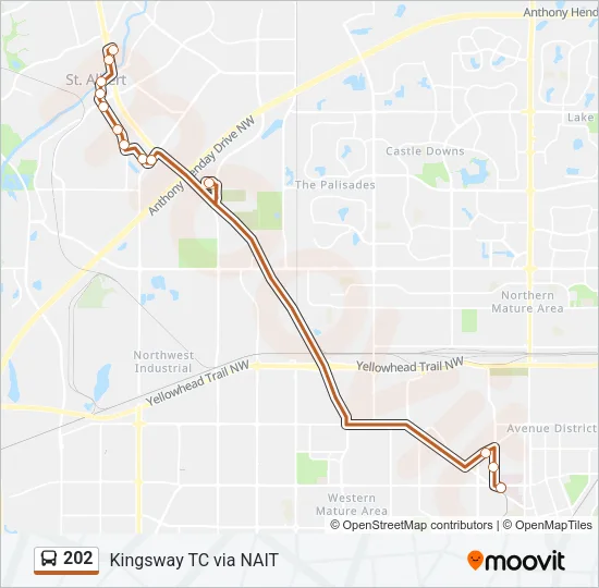 202 Bus Line Map
