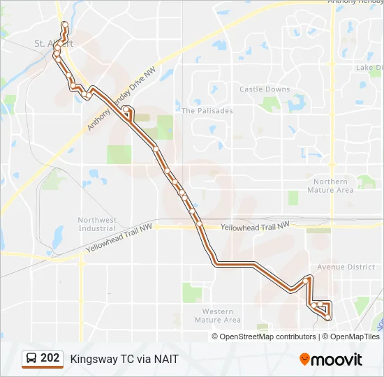 202 Bus Line Map