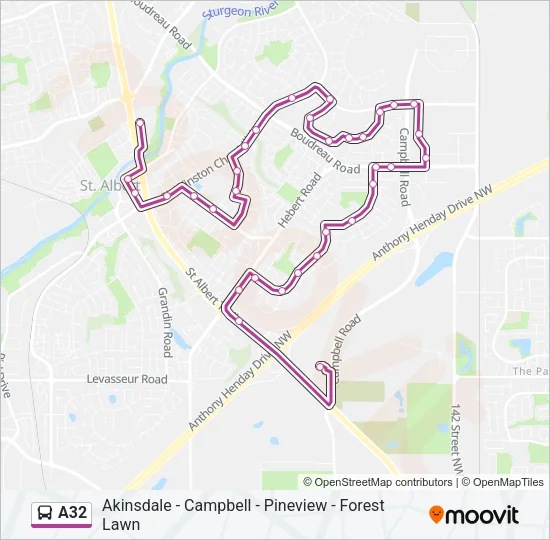 A32 Bus Line Map
