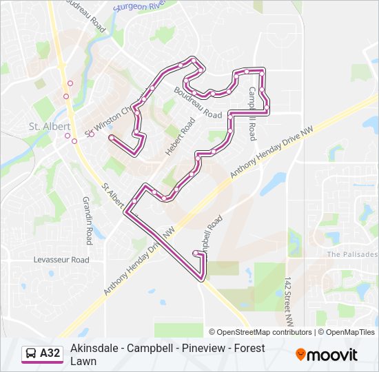 A32 Bus Line Map