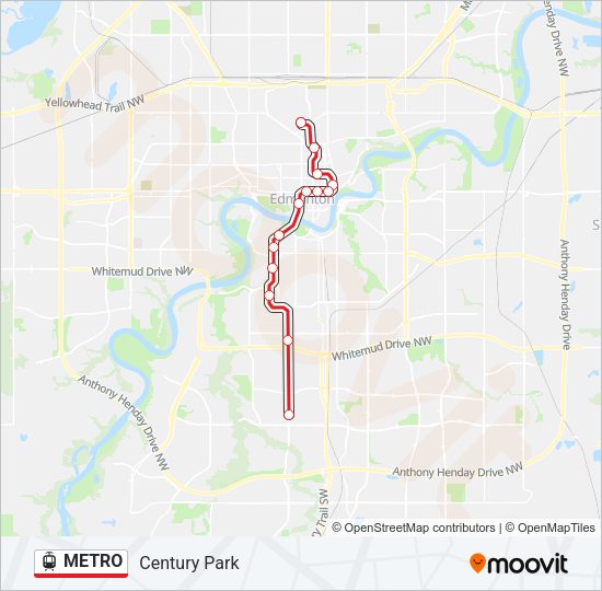 METRO Light Rail Line Map
