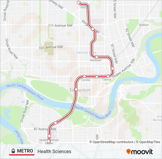 METRO Light Rail Line Map