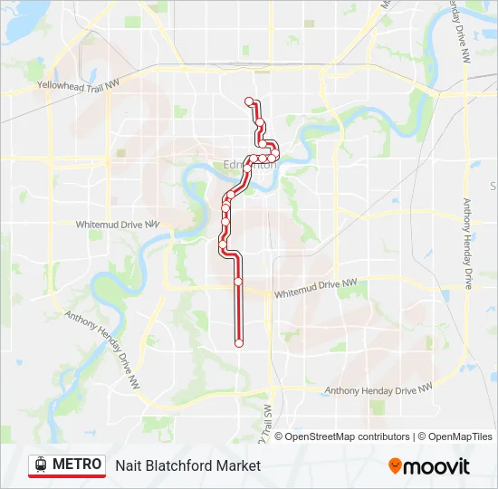METRO Light Rail Line Map