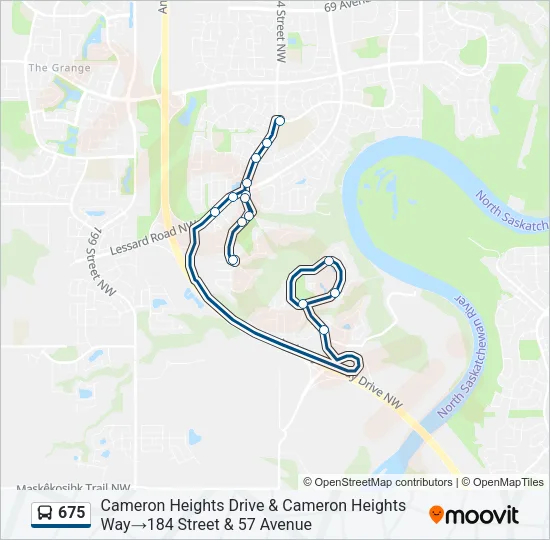 675 Bus Line Map