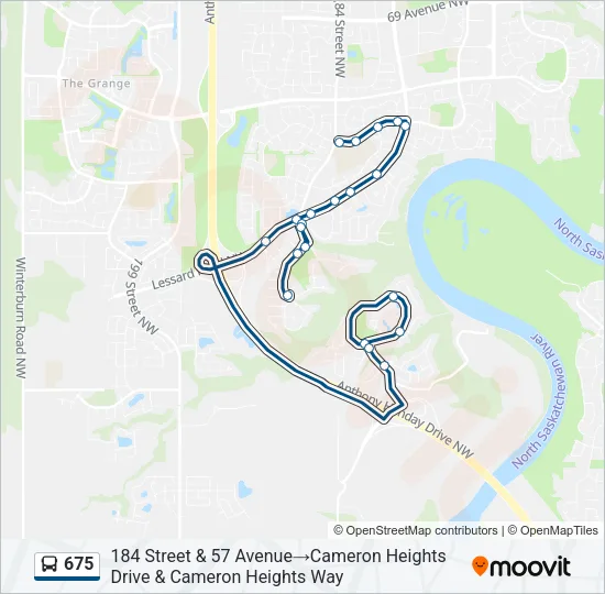 675 Bus Line Map