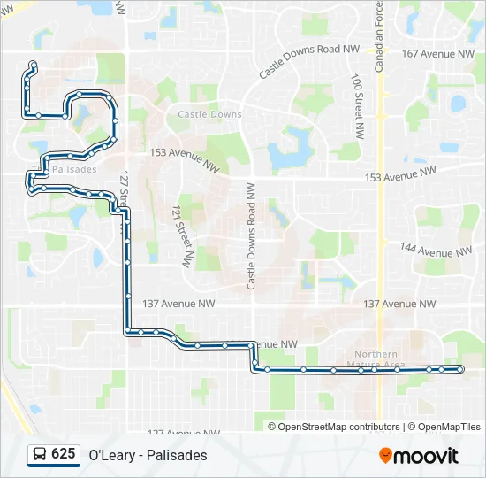 625 Bus Line Map