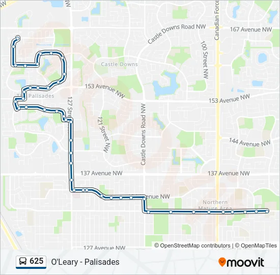 625 Bus Line Map