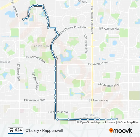 624 Bus Line Map