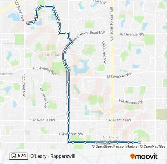 624 Bus Line Map