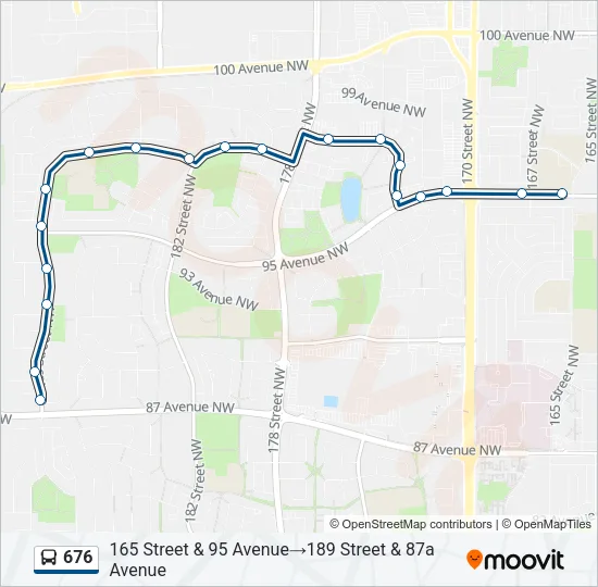 676 Bus Line Map