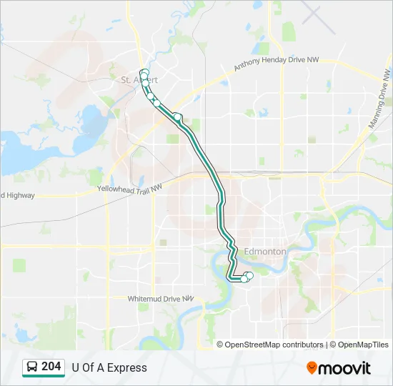 204 Bus Line Map
