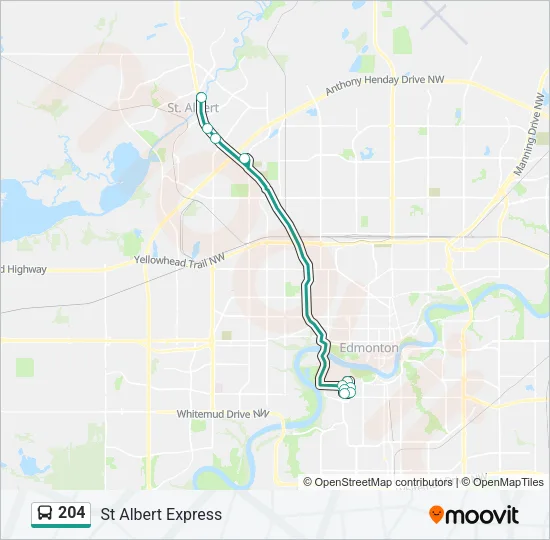 204 Bus Line Map
