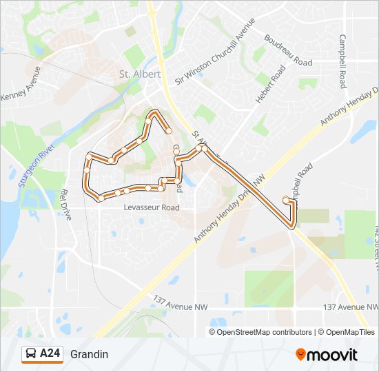 A24 Bus Line Map