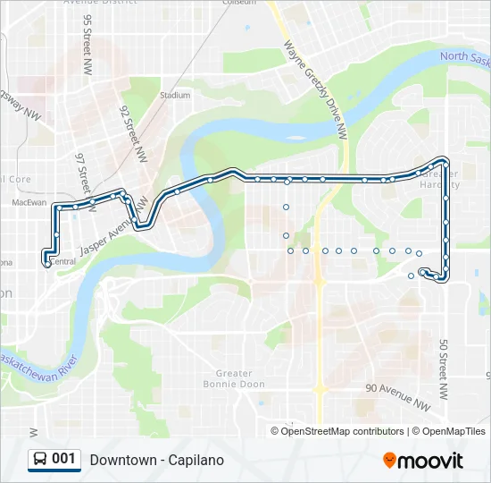 001 Bus Line Map