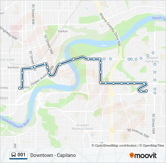 001 Bus Line Map
