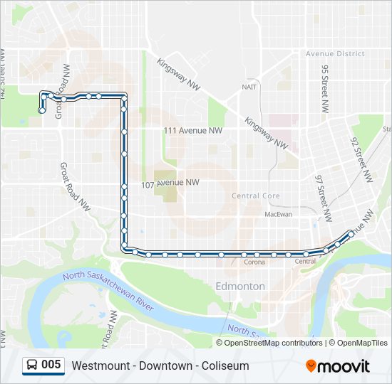 005 bus Line Map