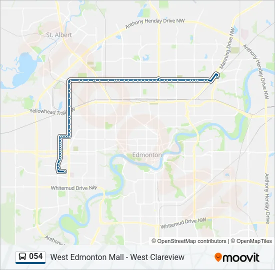 054 Bus Line Map