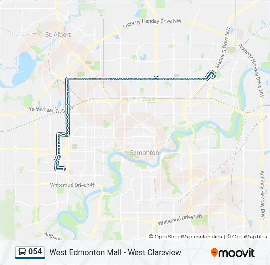 054 Bus Line Map