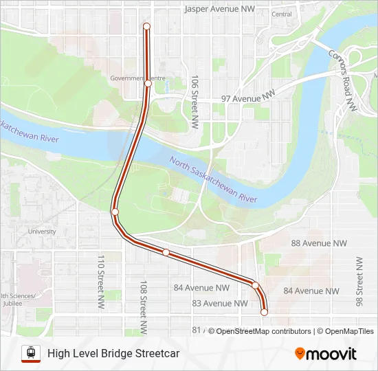 BRIDGE STREETCAR Light Rail Line Map