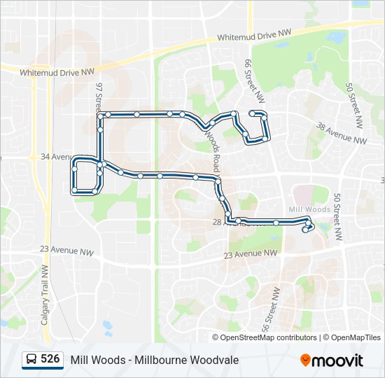 526 bus Line Map