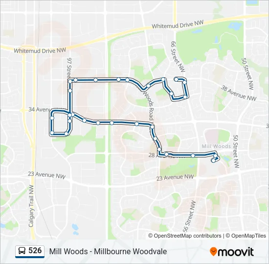 526 Bus Line Map