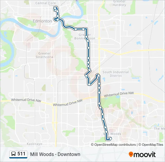 511 Bus Line Map