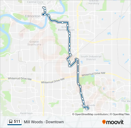 511 Bus Line Map