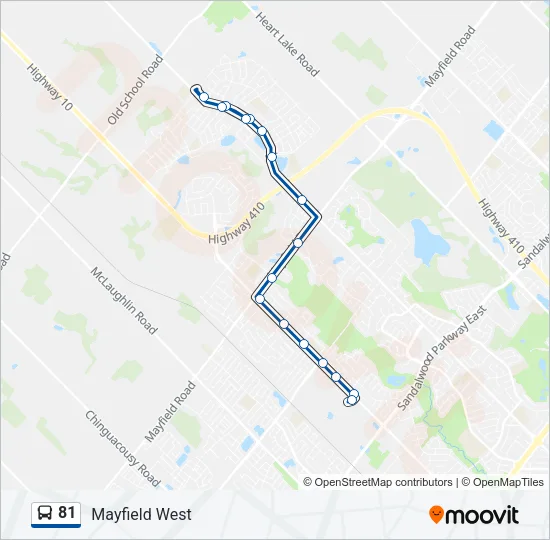 81 Bus Line Map