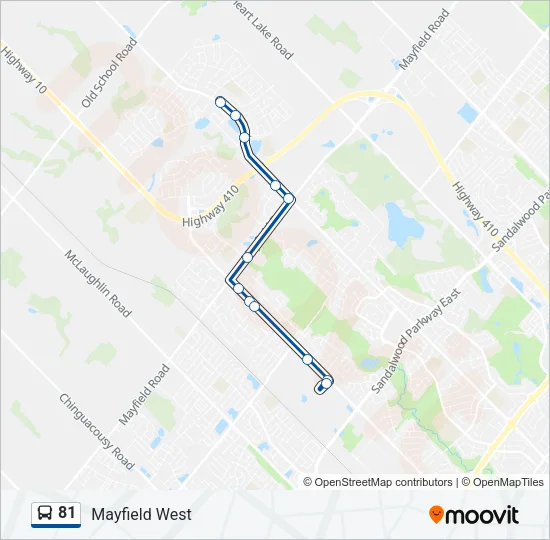 81 Bus Line Map