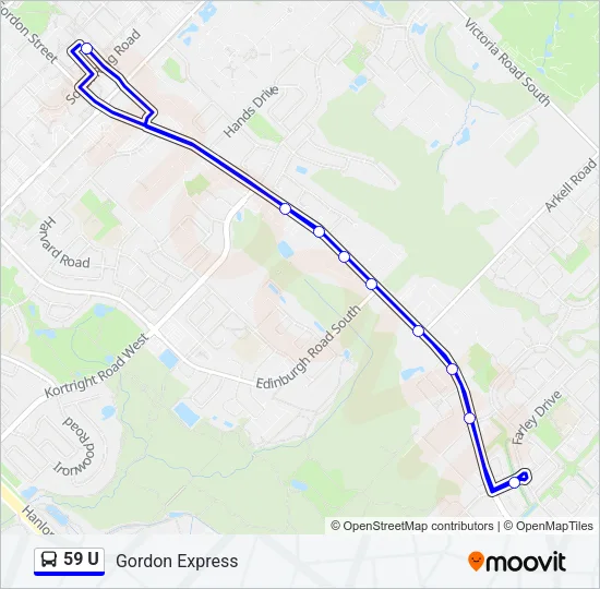 59 U Bus Line Map