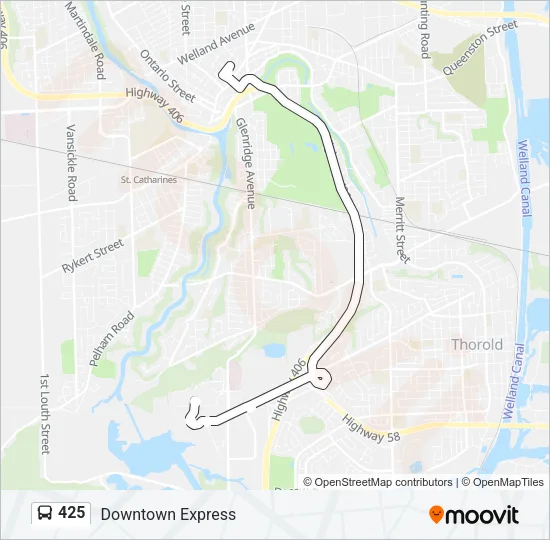 425 Bus Line Map