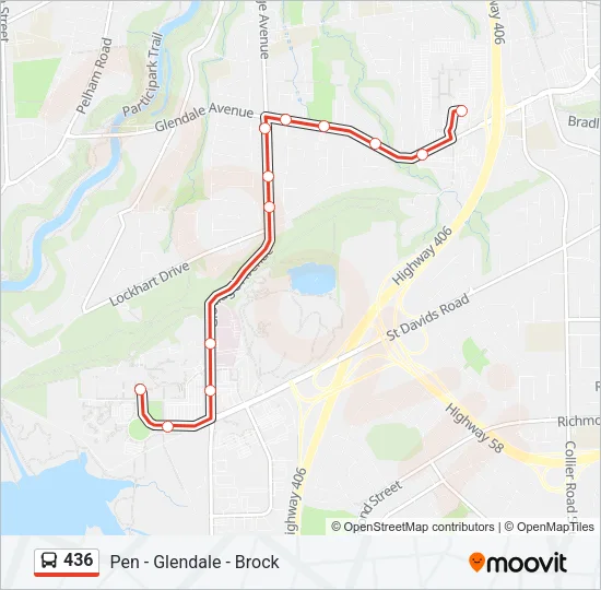 436 Bus Line Map