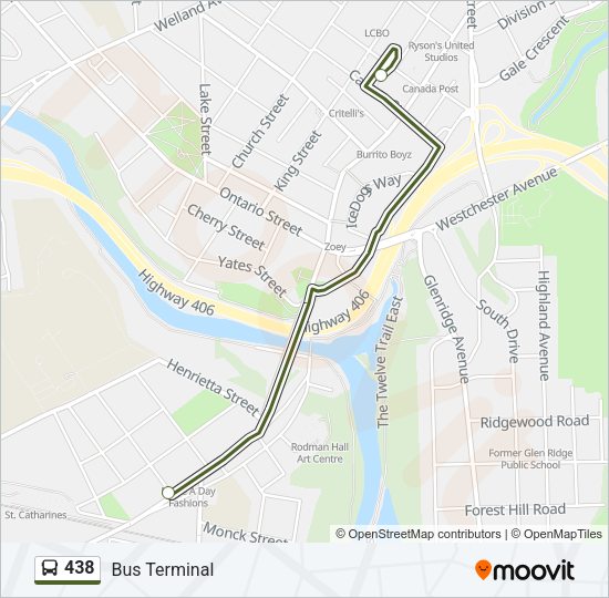 438 Bus Line Map