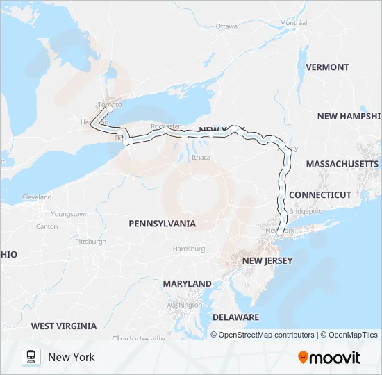 MAPLE LEAF Train Line Map