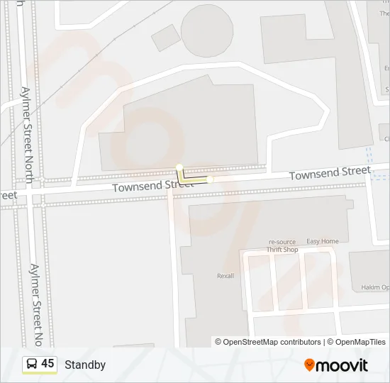 45 Bus Line Map