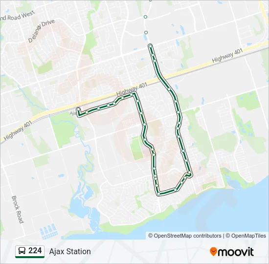 224 Bus Line Map