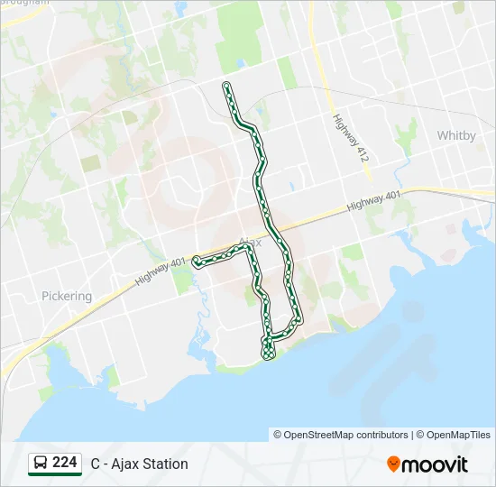 224 Bus Line Map