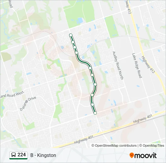 224 Bus Line Map