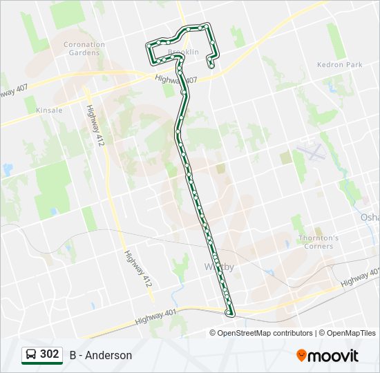 302 Bus Line Map