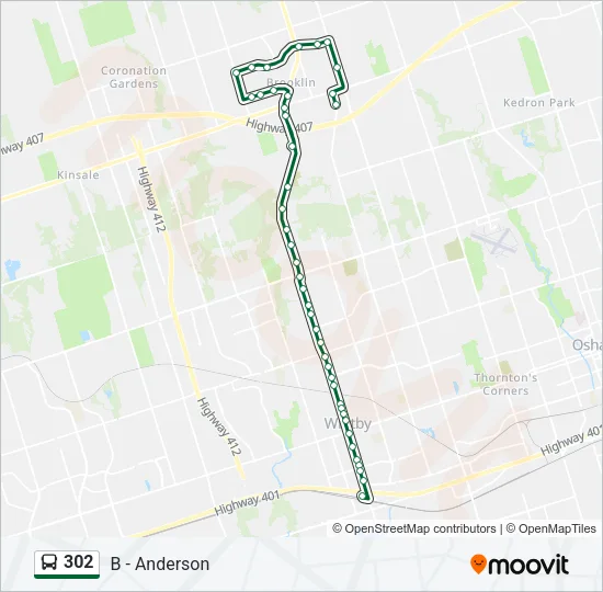 302 Bus Line Map