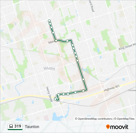 319 Bus Line Map