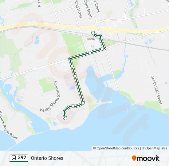 392 Bus Line Map