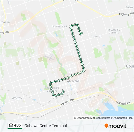 405 Bus Line Map