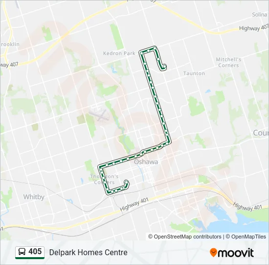 405 Bus Line Map