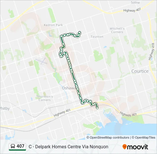 407 Bus Line Map