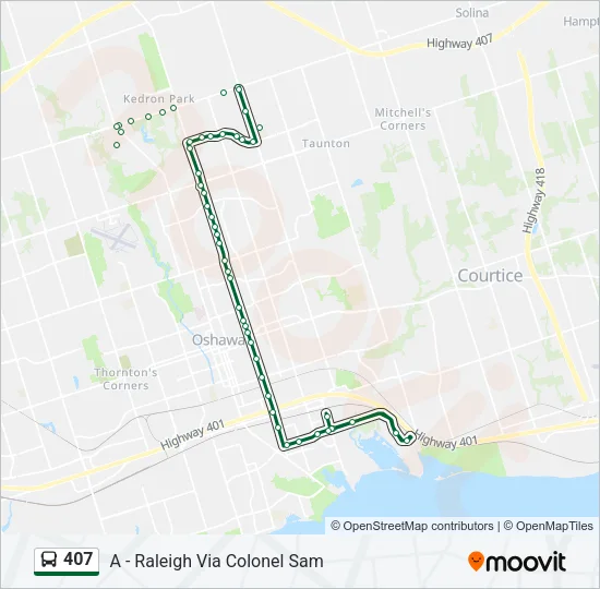 407 Bus Line Map