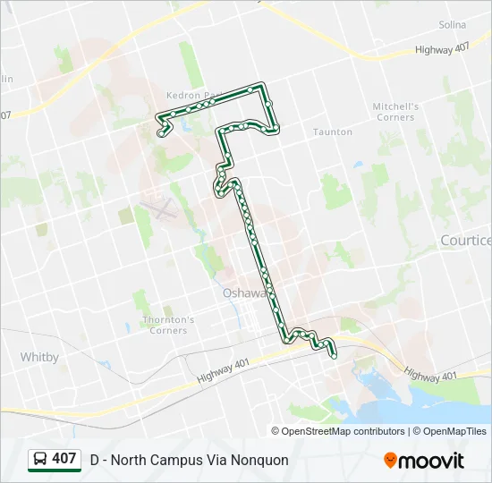 407 Bus Line Map