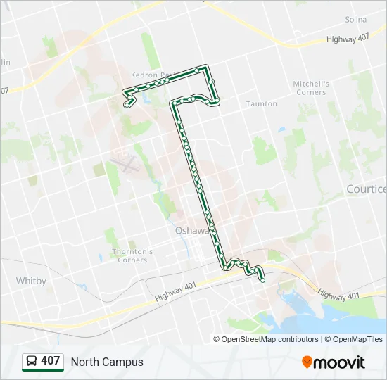 407 Bus Line Map