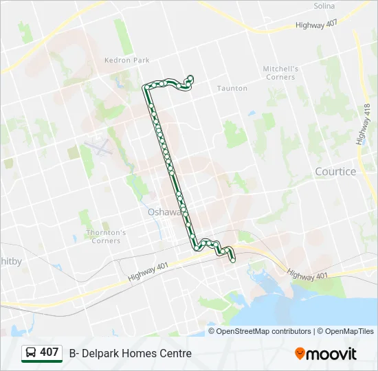 407 Bus Line Map