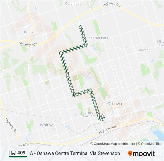 409 Bus Line Map